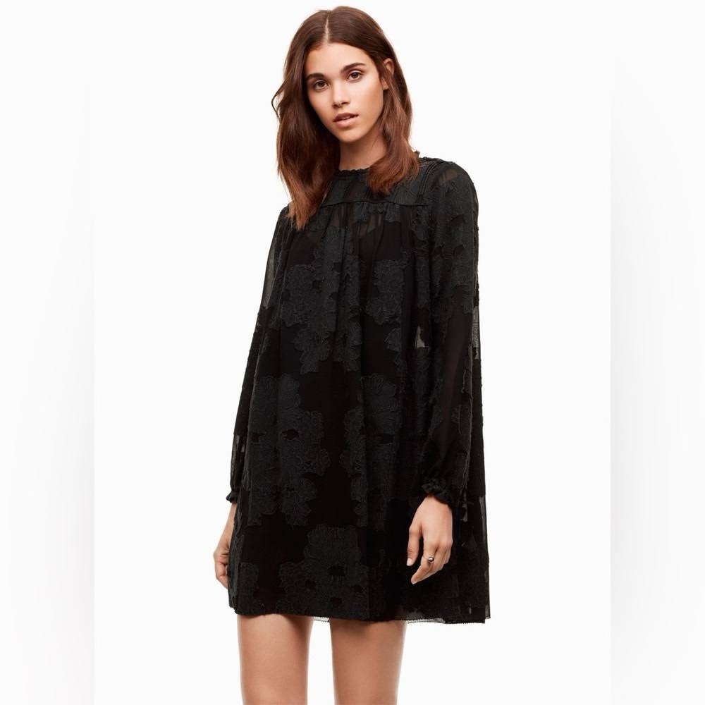 Aritzia Wilfred floral burnout holiday party dress XS